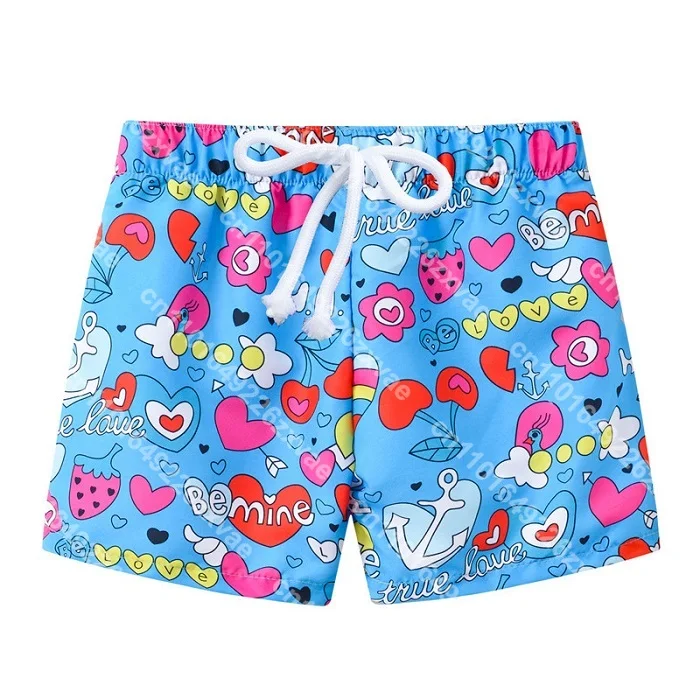

Pantalones cortos de playa informales para niña de arcoíris, pantalones florales para niñas, pantalones para niños