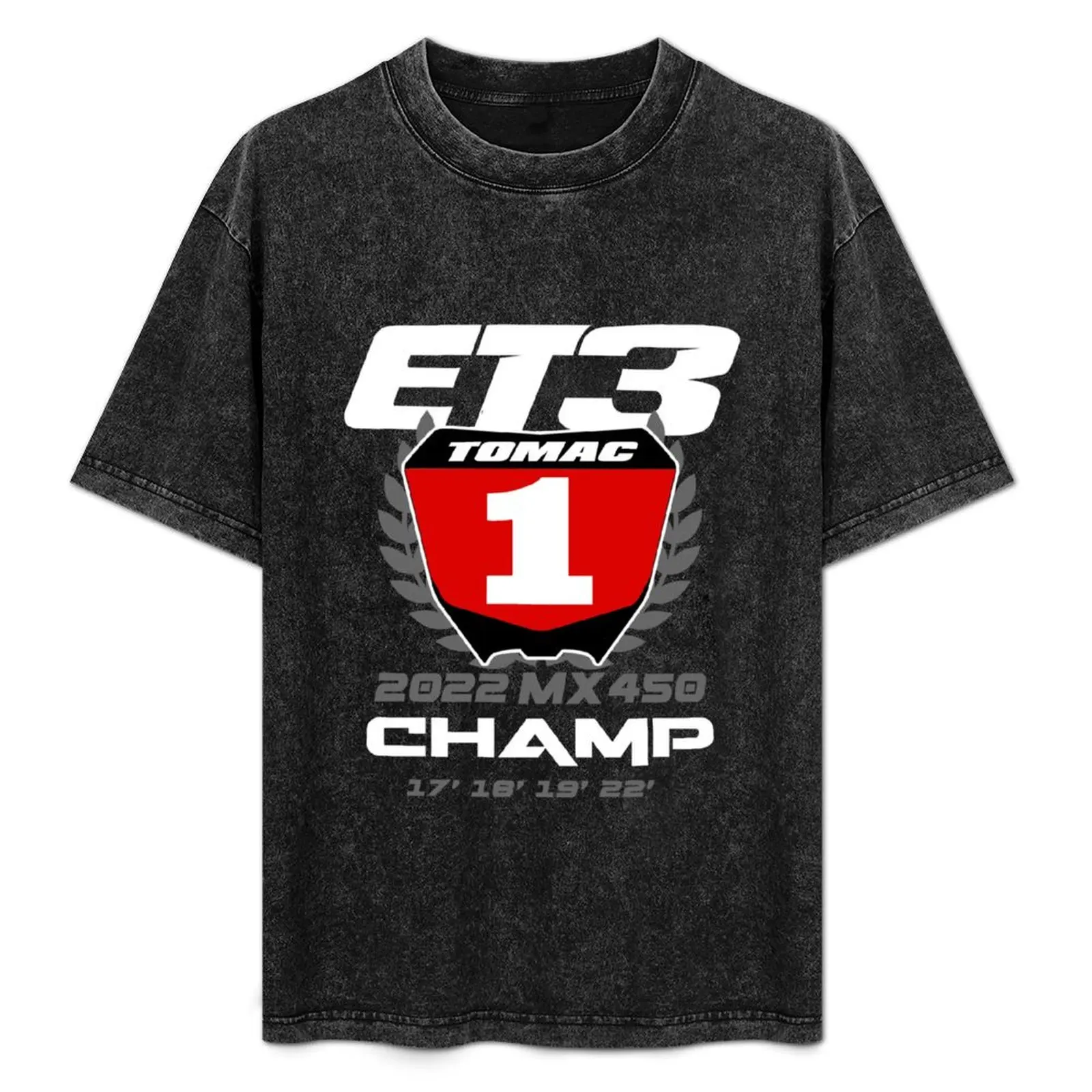 

Eli Tomac Motocross 2022 Motocross Champion ET3 RED Number Plate Design T-Shirt boys animal print oversizeds t shirts men