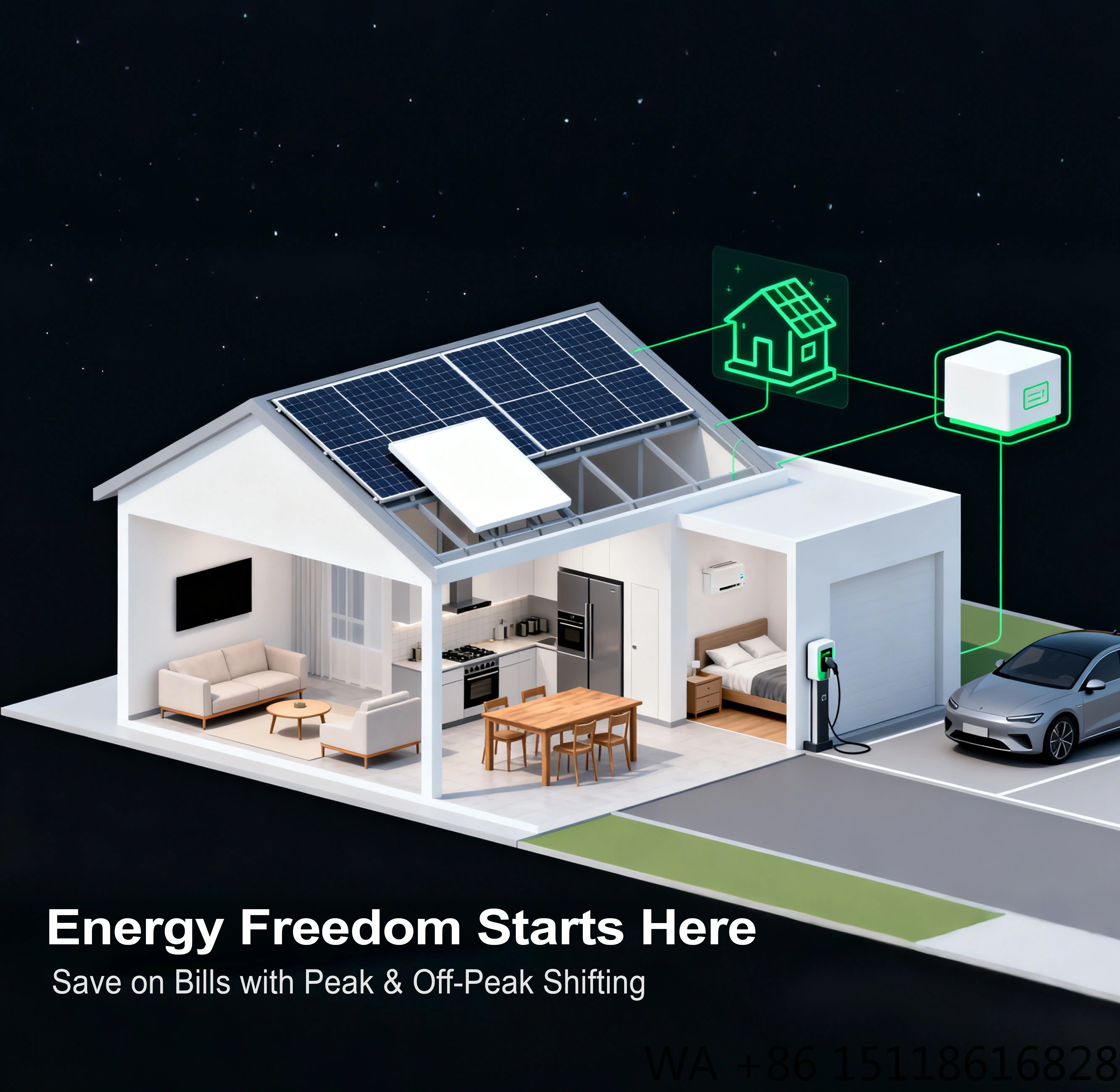 3-6kW Single Phase Hybrid Solar Inverter 70-120A Battery Charger Lithium Lead Acid Compatible for Home ESS