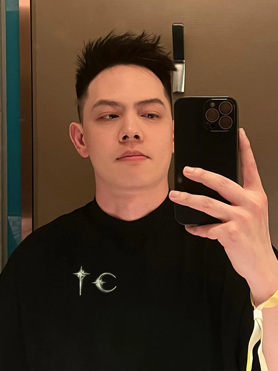 

THUG STA CLUB™ Heavyweight Pure Cotton Loose Fit Bla ort Sve T-irt Men's Summer Casual round Ne Top