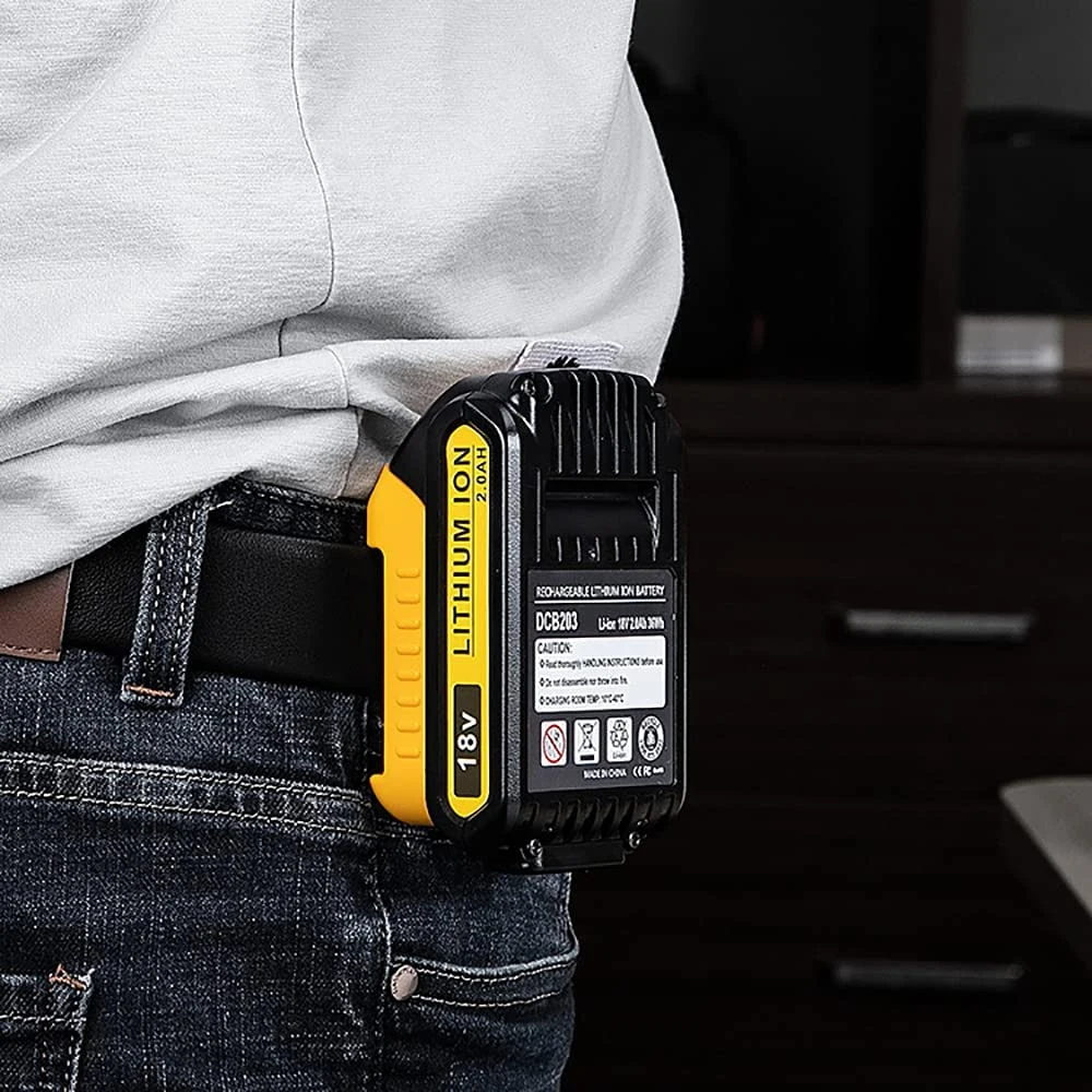 Imagem -04 - Ferramentas Elétricas Suportes de Montagem da Bateria para Dewalt 18v 20v Ferramenta Elétrica Broca e Bateria Capa Doca Rack Armazenamento Amarelo Preto 5packs de