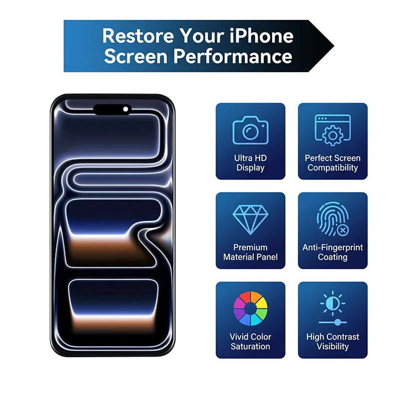 OLED para iPhone X XR XS Max con 3D Touch, para iPhone 11 12 13 Pro Max 14 Plus, ensamblaje LCD, reemplazo para 15 16 17 Pro Max 3