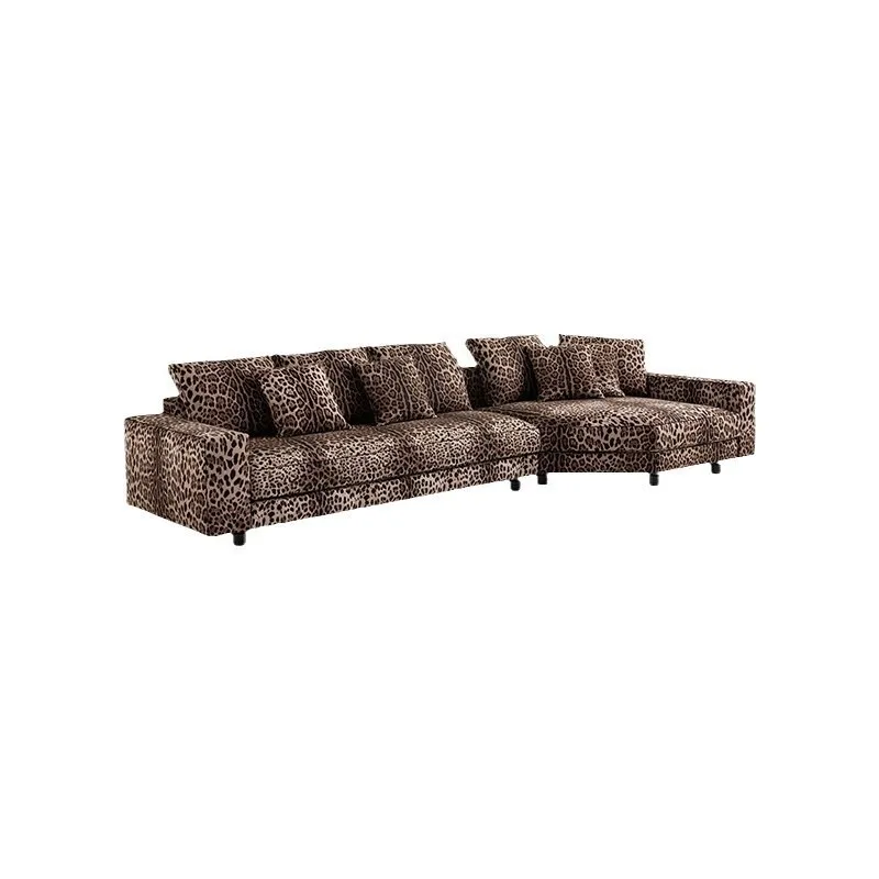 Sofa, leopard print personalized fabric sofa, luxury house furniture matching