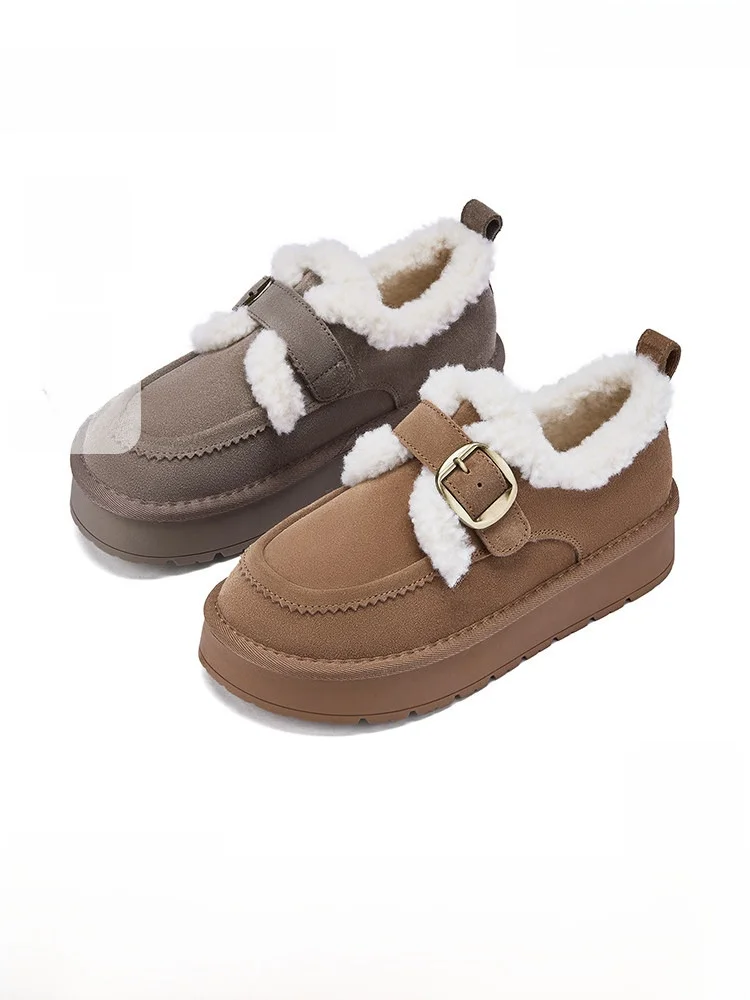 

Women's Winter Thi Bot Snow Boots 2025 New Sle Fur Lined Versatile Cotton oes Warm Casual Ankle Boots