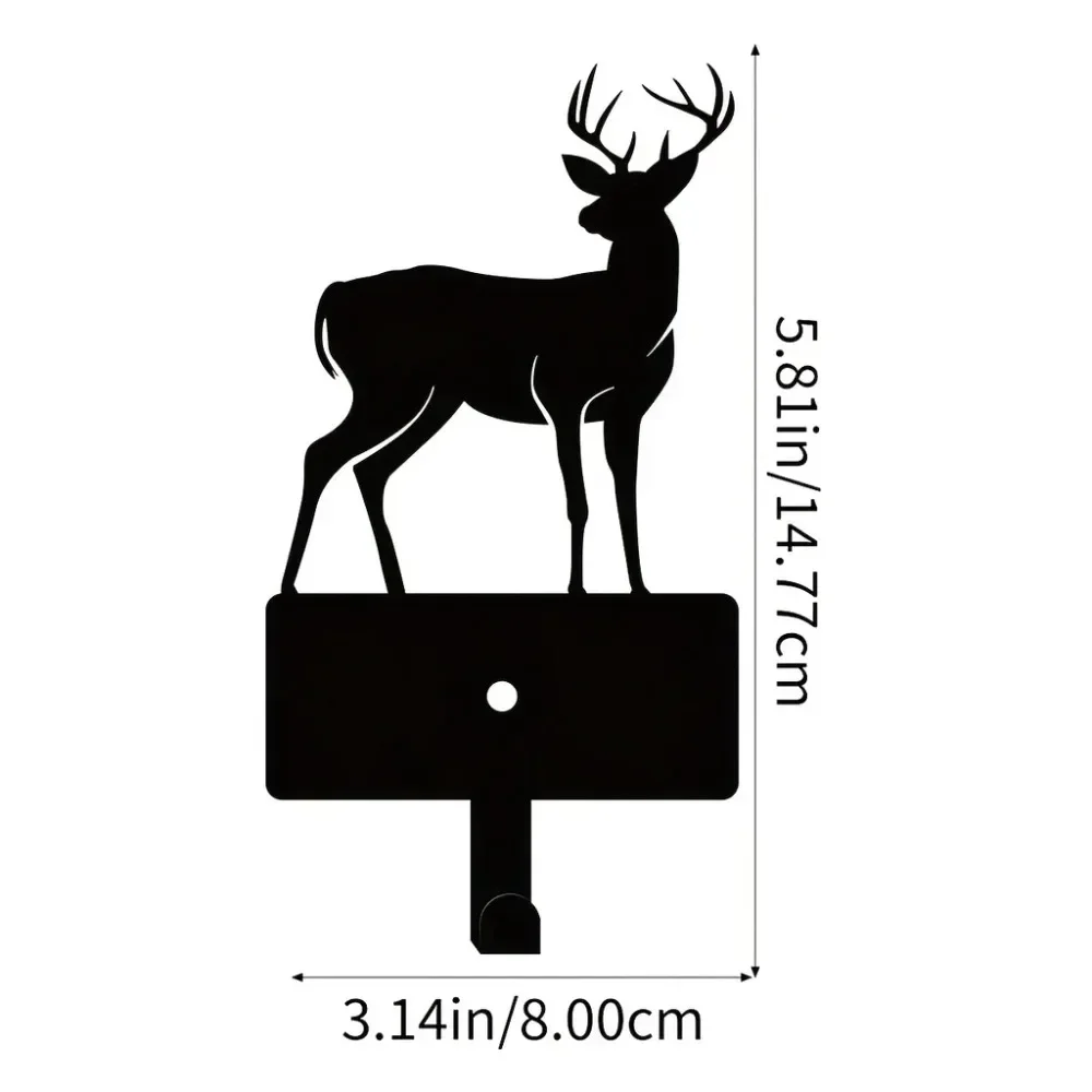 Splendid 1pc Christmas Deer Metal Hook for Keys – Wall-Mounted Christmas Grandeur. Majestic for Hanging Bathroom Towels