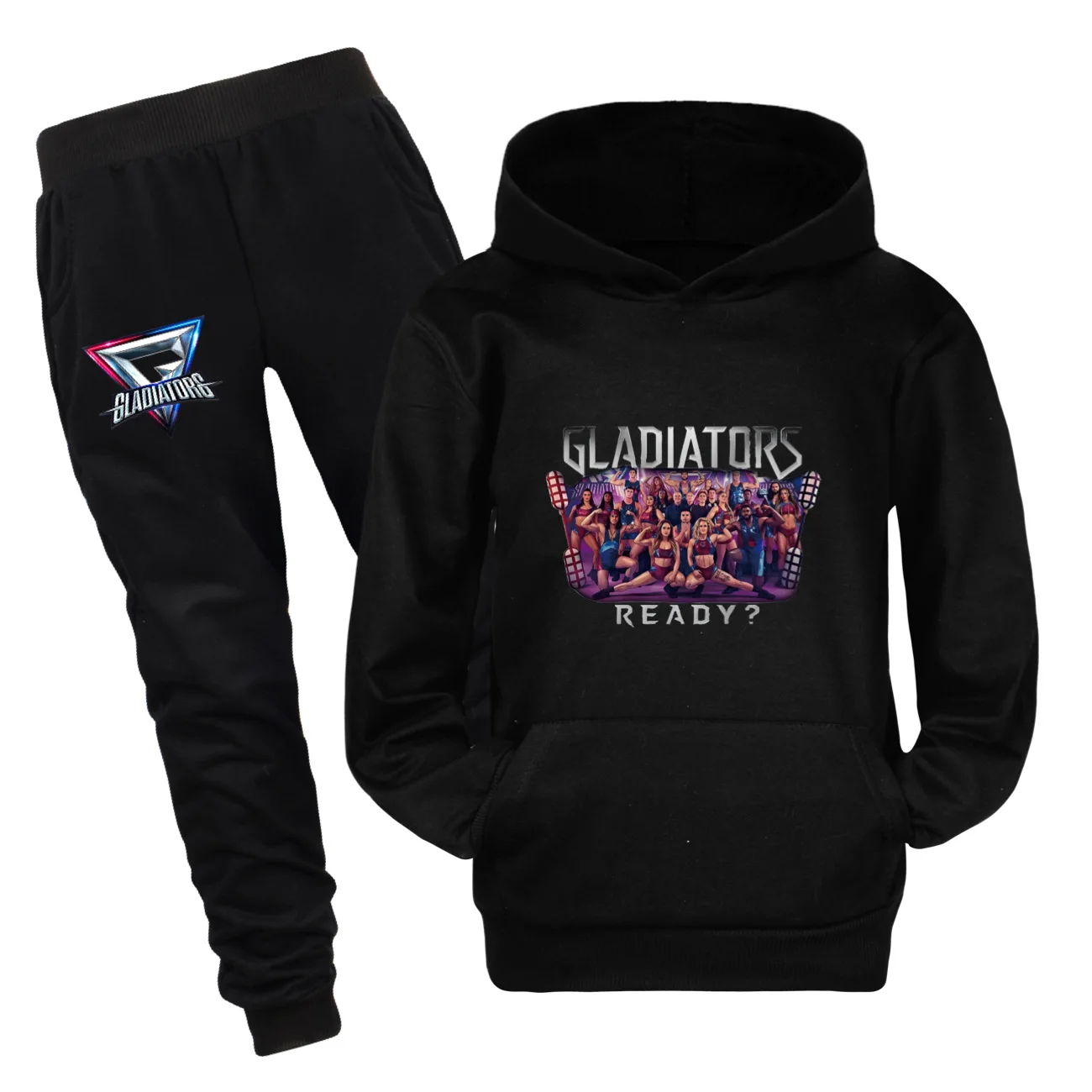 Gladiator Are You Ready Anime 2pcs Kids Hoodie Set Baby Girls Hoody with Pants Teen Boys Tracksuit Childrens Autumn Clothing