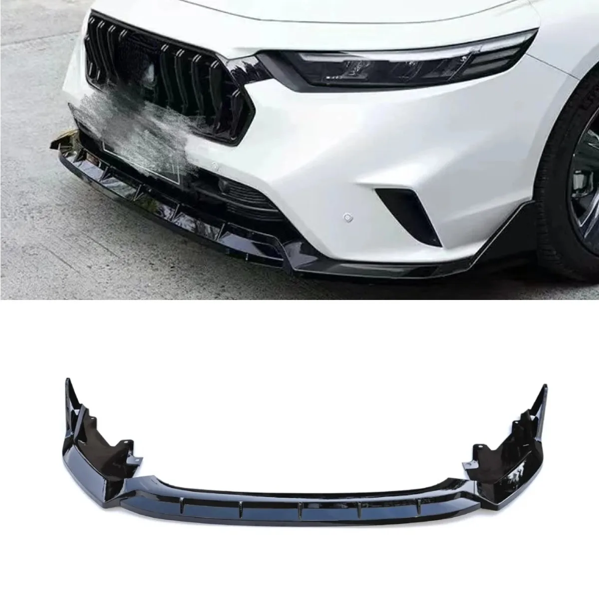 Car Front Bumper Lip Splitter Diffuser Spoiler Body Kit for Honda Inspire 2023-2024 Bumper Guard Cover Protector Car Accessories