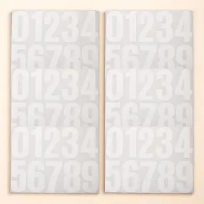 

6 Sheets Adhesive Number Stickers Large Self Adhesive Stickers for Trash Can Garbage Bin Mailbox Outdoor Address Number Decals
