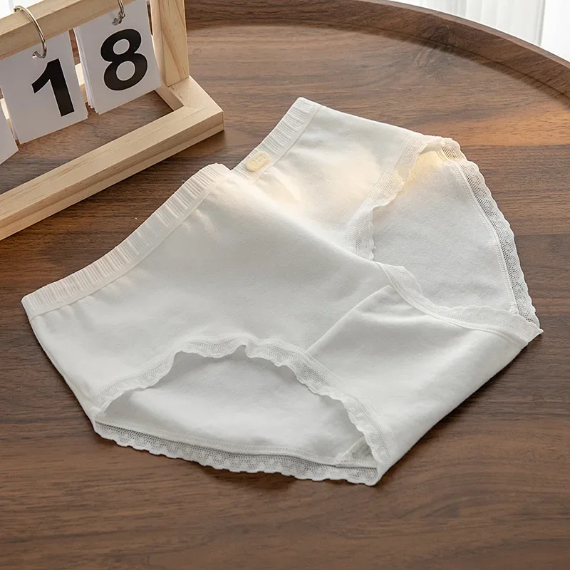 Cotton White Cotton Underwear Female Cute Girl Birthday Series 5A Antibacterial Cotton Mid-rise Pure Desire Summer