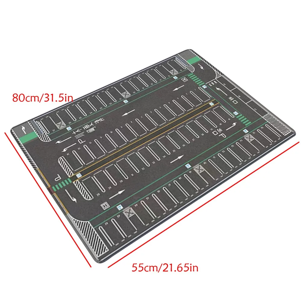 Simulated 1/64 scale model garage mouse pad, parking lot stage display pad, used as vehicle scene layout accessories