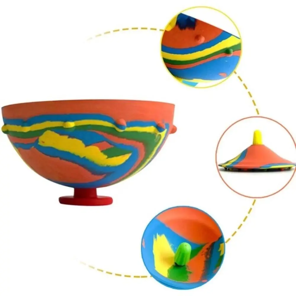 2 pièces amusant roman Anti-Stress balle rebondissante Hip Hop Pops bout des doigts haut rebond Spinner bol en caoutchouc saut Popper enfant jouet