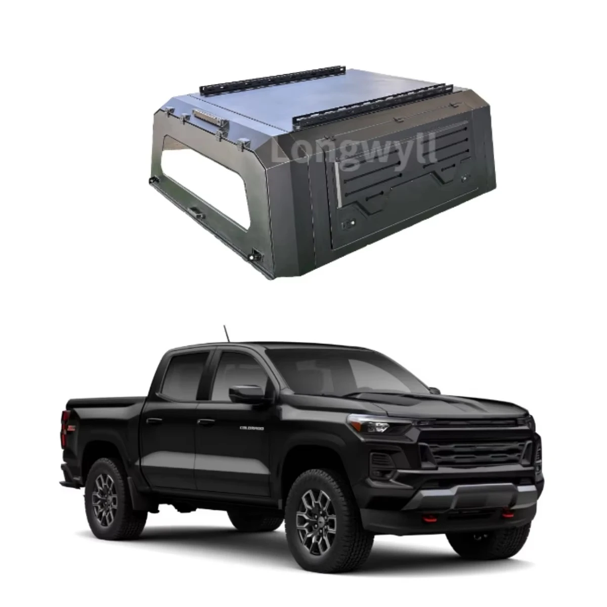 

Colorado Heavy-Duty Aluminum Alloy Truck Bed Canopy Smart Cap Hardtop Topper Locking Tailbox Waterproof Anti-Rust