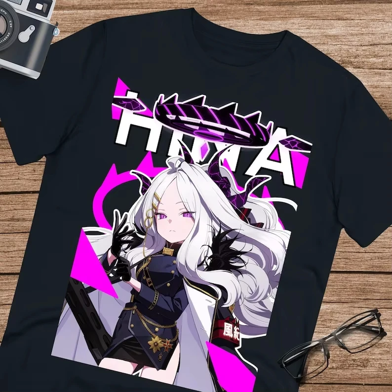 

AHina Blue Archive Shirt Fan Sorasaki Hina T Shirt Unisex Ultra Cotton Tee Kawaii Casual Breathable Top