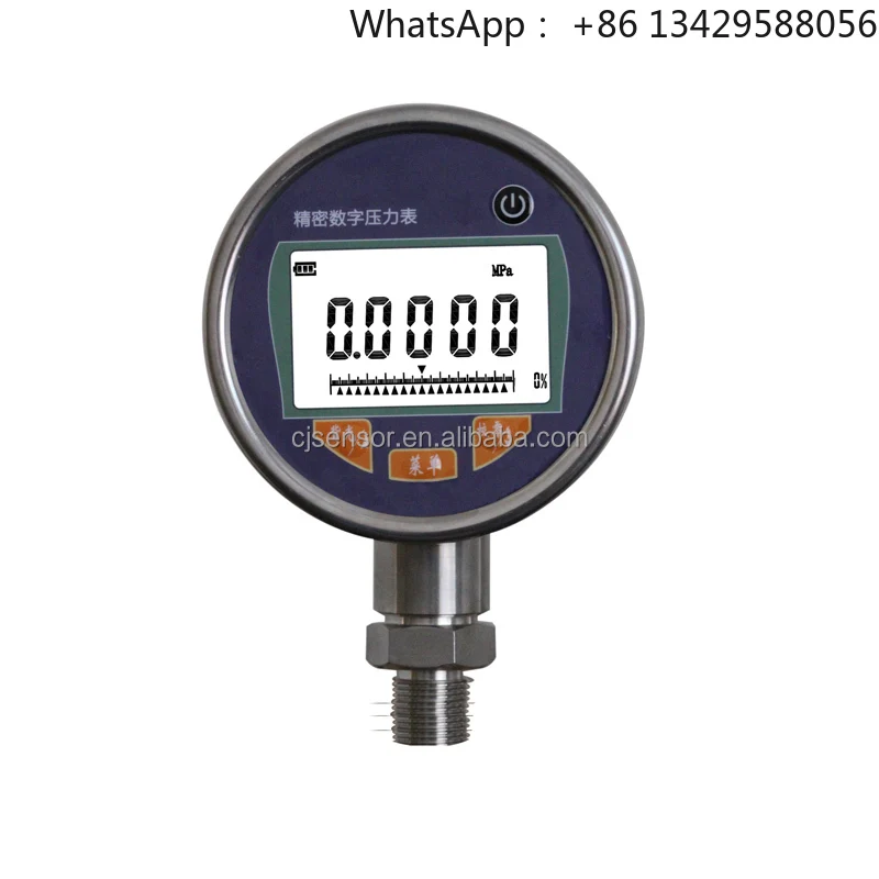 

Industrial Grade Precision Hydraulic Gauge Digital LCD Display 100mm Stainless Steel Case Bottom Mounting for Gas Application