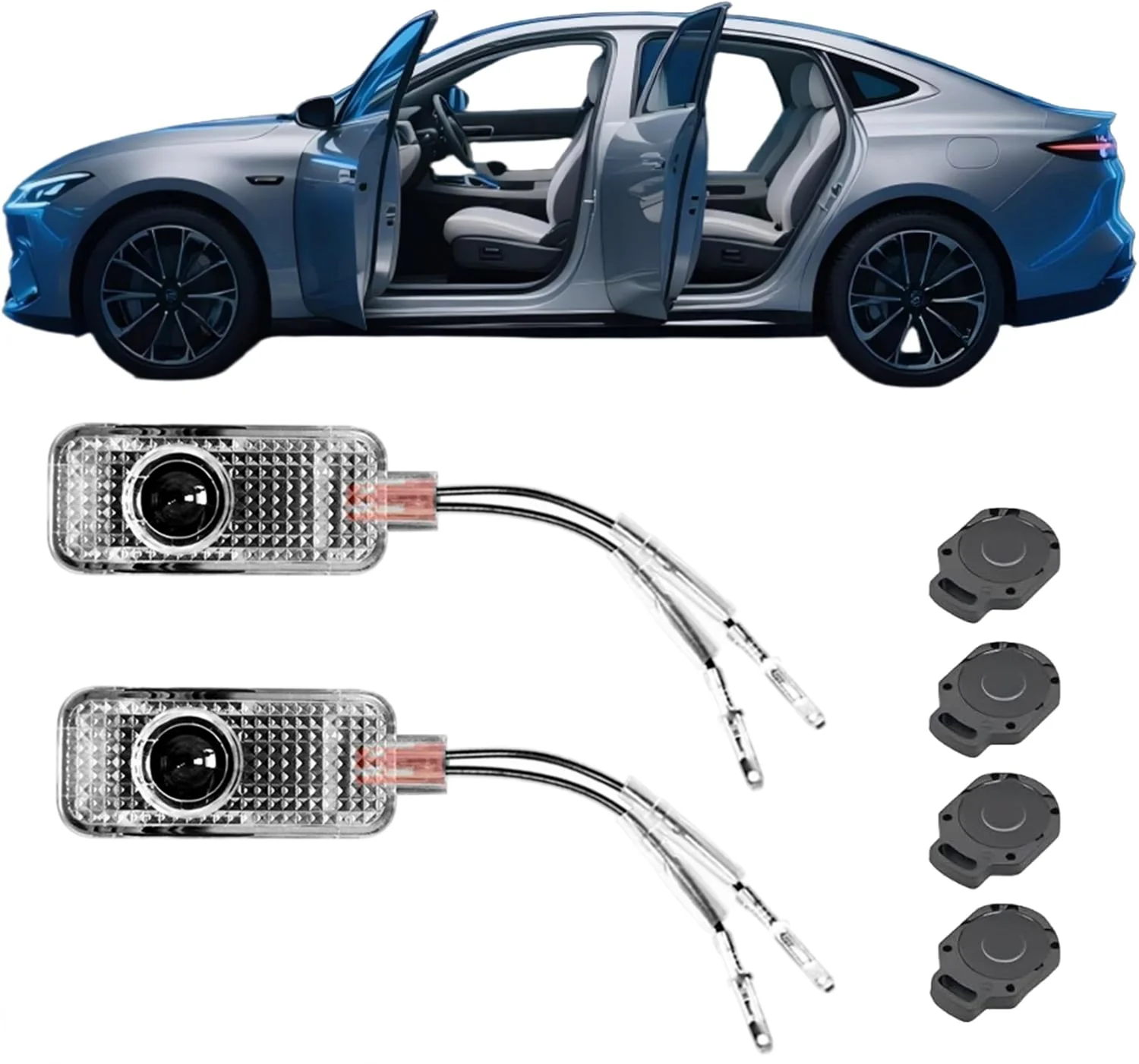 New 2pcs LED Door Courtesy Light Car Logo Projector Light For A6 A7 Q3 Q5 Q7 A1 A3 A4 A5 SQ5 RS5 B5 B6 RS3 Door Light