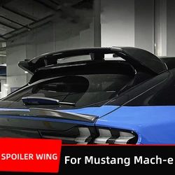 For Ford Mustang Mach-E 2021 22 23 Rear Trunk Lid Roof Wing Spoiler Glossy Black Carbon ABS Styling Exterior Tuning Accessories