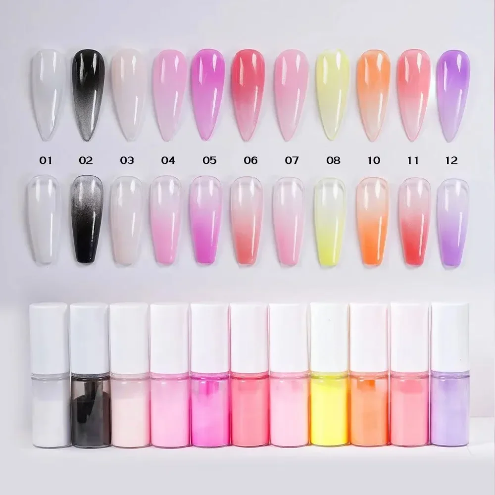 Pastell Neon Gradient Puder Nail Art 10g Ombre Sprüh flasche für Nägel Haar Party Make-up Gesicht Körper Glitter glänzenden Puder kostbar