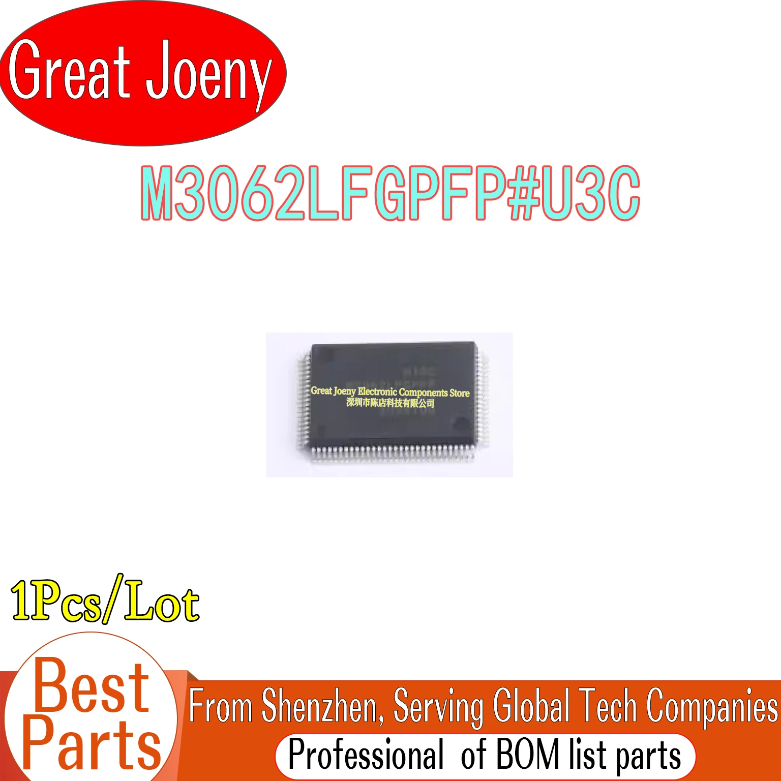 

100% New Original M3062LFGPFP M3062LFGPFP#U3C IC MCU Chipset QFP-100