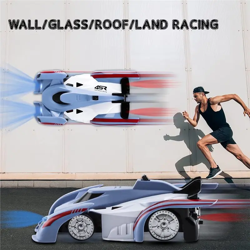 B78B-Dual Mode 360° Rotating RC Stunt Car With Headlight, Wall Climbing Remote Control Car, Wall Gift For Kids Birthday