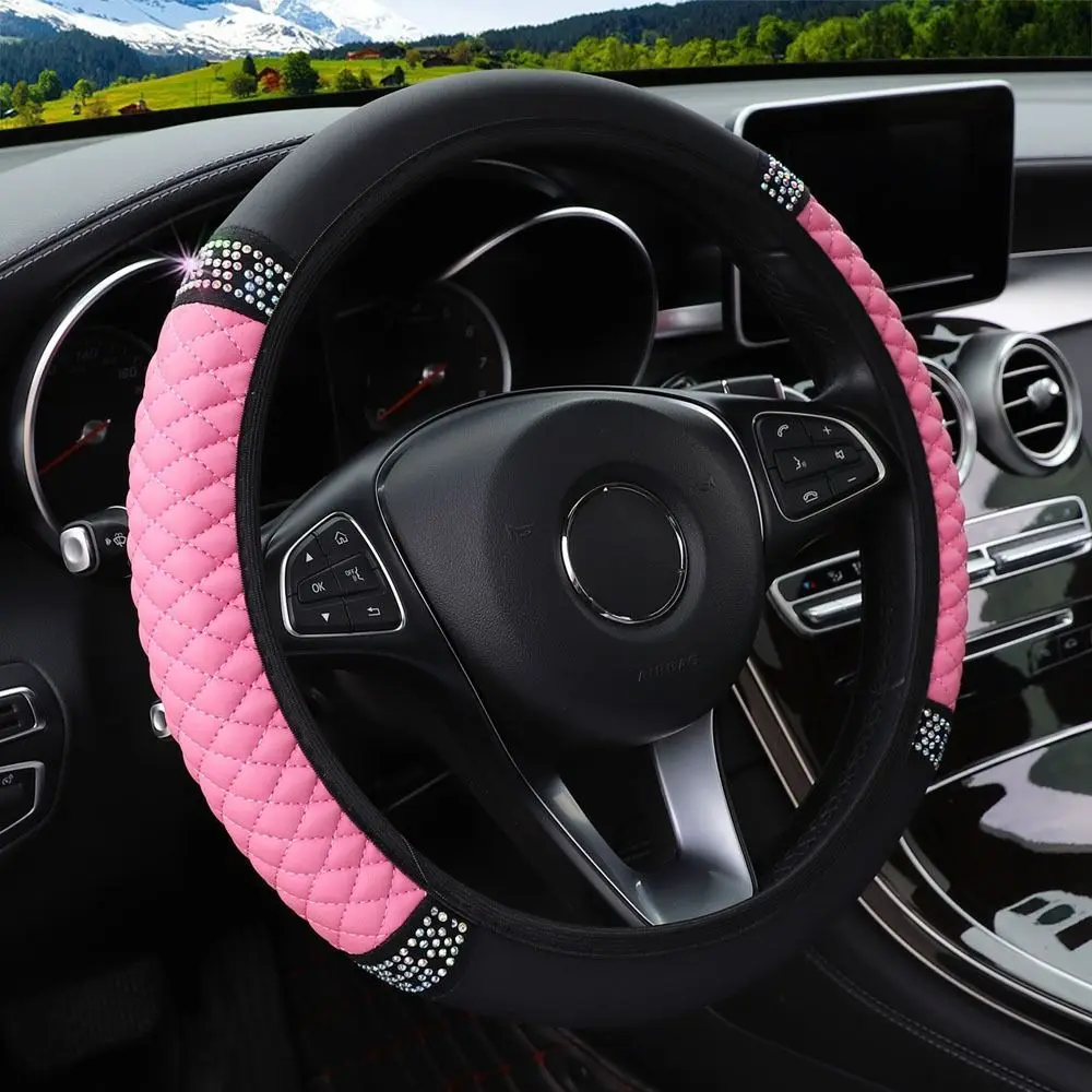 

Styling PU Leather Car Styling Interior Accessories Car Steering Wheel Cover Steering Wheel Sleeve Steering Wheel Protector
