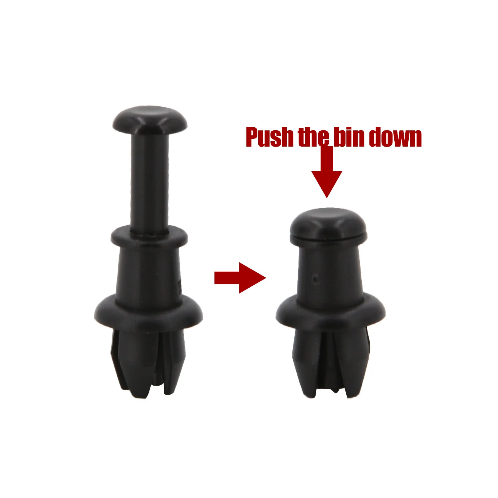 2/4PCS Auto Retainer Clips Schwarz Fahrzeug Stamm Gepäck Rack Haken Pivot Verschluss Schnalle Innen Trim Karte tür Liner Feste Klemme – Detail 4