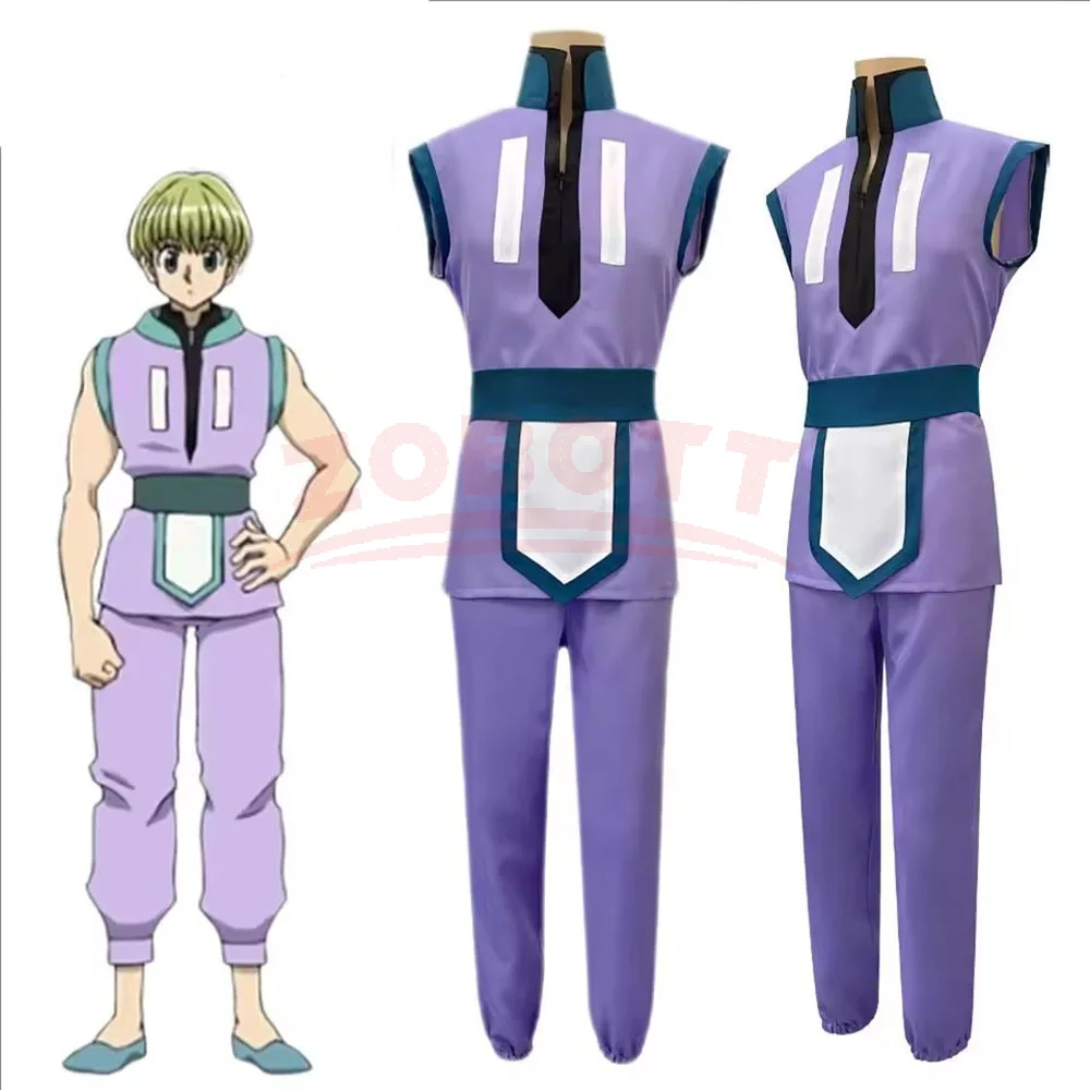3-teiliges Anime-Cosplay-Kostüm, Unisex, langärmelig, Oberteil, Hose, passende Accessoires, kompletter Anzug für Comic Con, Halloween, Karneval, Party