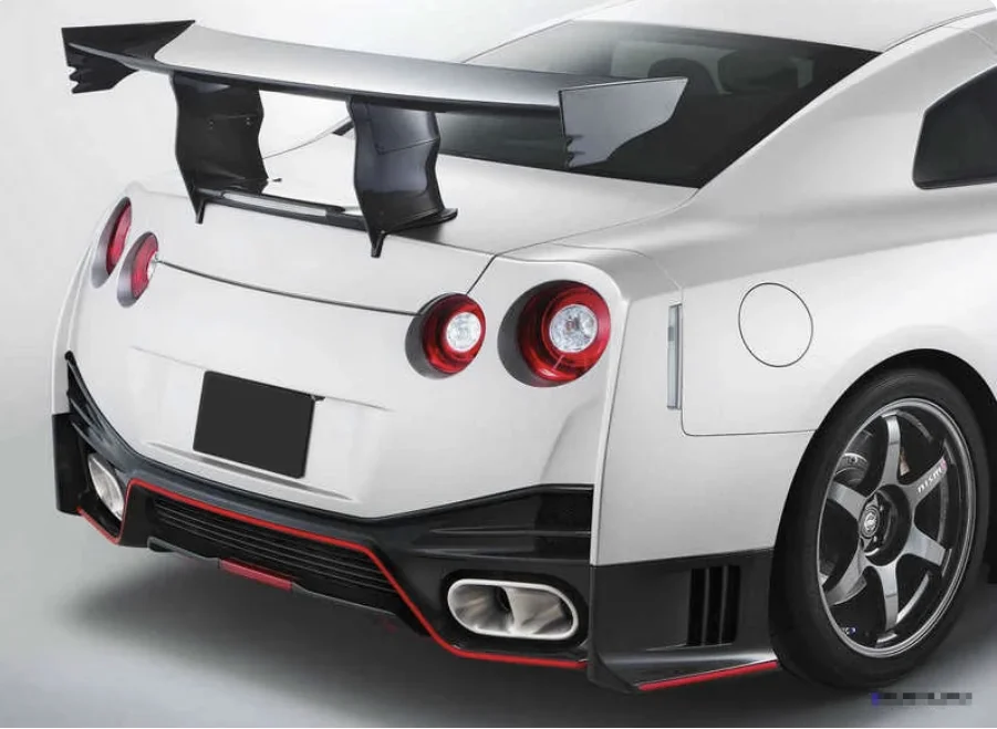 

For Nissan GTR R35 N-ATTK Style Carbon Fiber Rear Spoiler (Included Lights) Glossy Finish High Stand Trunk Wing Spliiter Kit