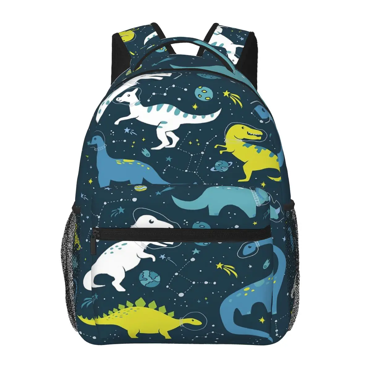 Space Dinosaurs In Bright Green And Blue Backpacks Boys Girls Bookbag Students School Bags Cartoon Laptop Rucksack Shoulder Bag