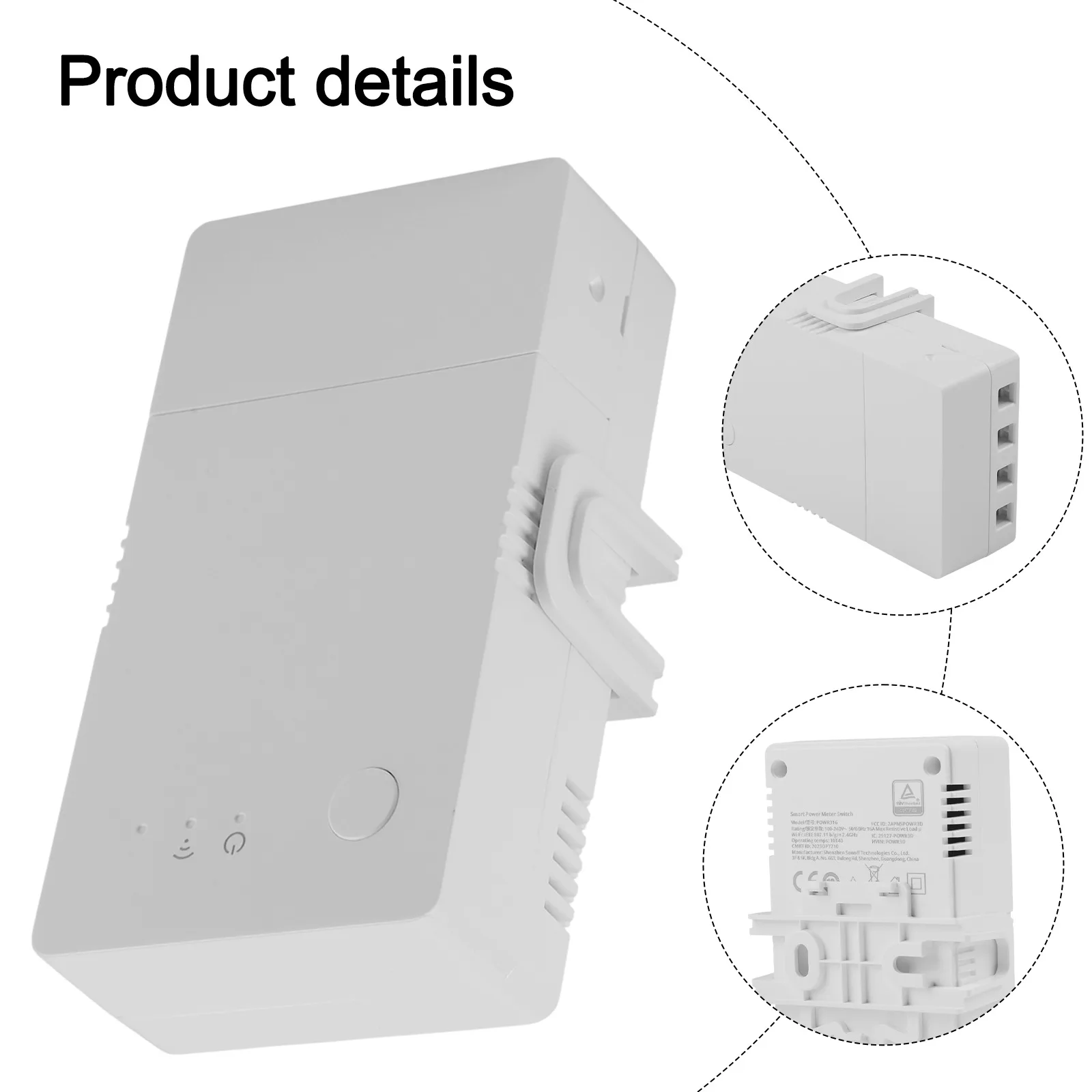 

POW For Origin 16A Smart Meter Power Statistics Detection Remote Control Switch For Test Measurement Tool Accessory