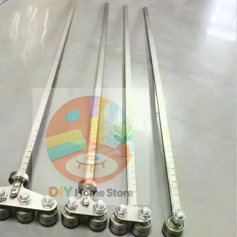 Circular Saw Guide Rail 0-50cm Stainless Steel Adjustable Straight Cut Guide Adjustable Durable for DIY, Carpentry Precision Cu