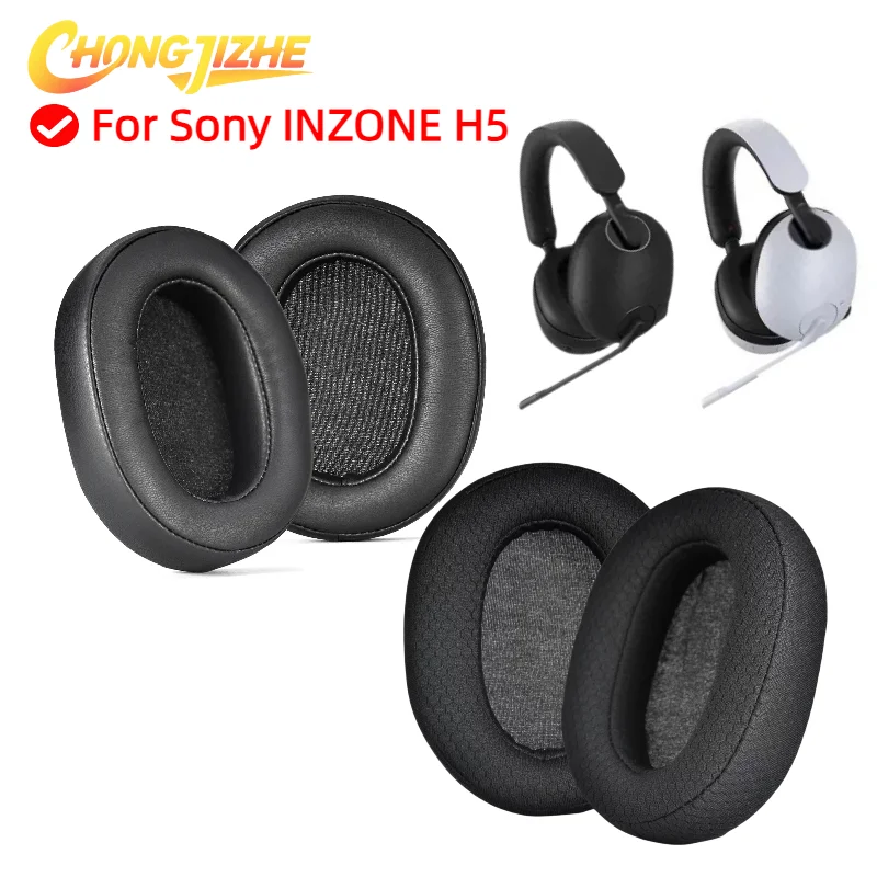 

Leather Sleeve Cooling Gel Replacement Earpad for Sony INZONE H5 Headphone