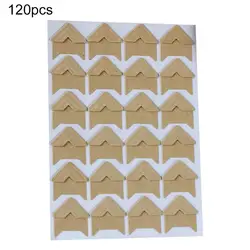 5 Sheets/120Pcs Photo Albums Corner Sticker Vintage Corner Kraft Paper Stickers Scrapbooking Picture DIY Photo Album Decor