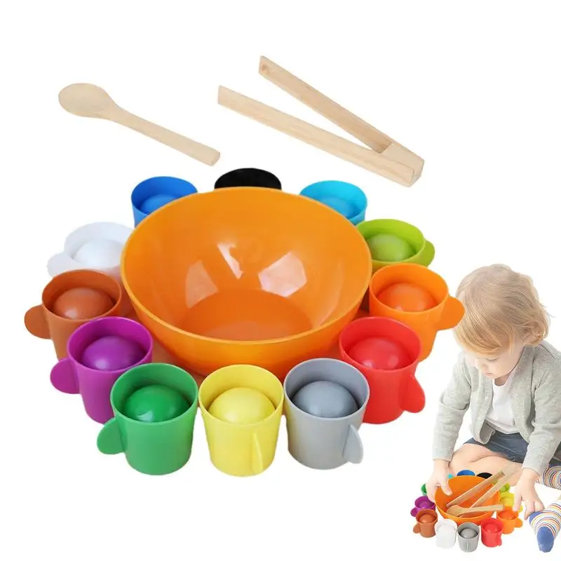 Color Sorting Sensory Toys Funny Sorting Matching Game Beads Matching Game Color Learning Toys Innovative Educational Toy For