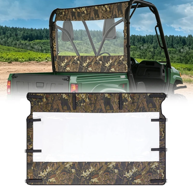 UTV Soft Rear Windshield Back Wind Screen Dust Proof Rear Window Cover For Rhino 450/660/700 Massimo Polaris UTV Accessories