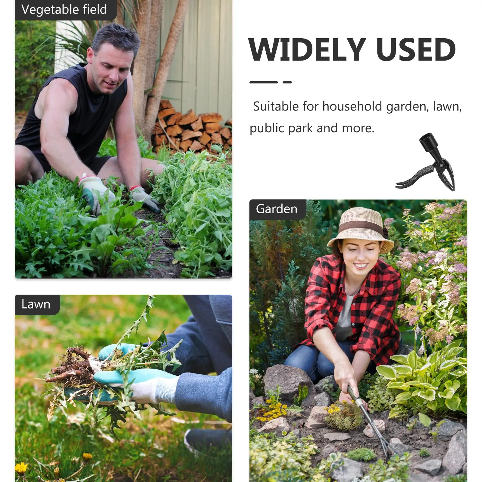 Weeding Fork Extractor Portable Garden Tool Cast Iron Plucking Cultivator Durable Extractor Helper