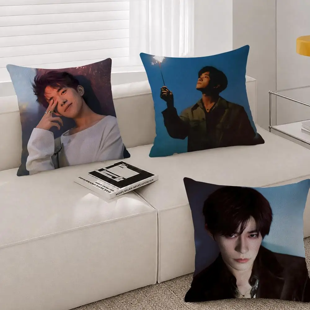 Actor Jackson Yee Cushion Cover Soft Printed Cushion Cover, Durable Easy-Clean for Multi-Scenario Use