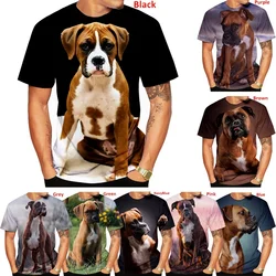 Men/Women Sweatshirt Casual Pet Dog Designs T Shirts Tops Plus Size Newest Popular Fashion Cute Boxer Dog 3D Print T Shirt