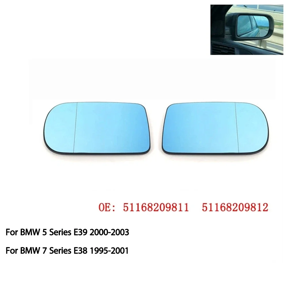 

For BMW E38 E39 Right/Left Auto Exterior Rearview Mirror Glass Mirror Car Side Mirror Replacement 51168209811 51168165109