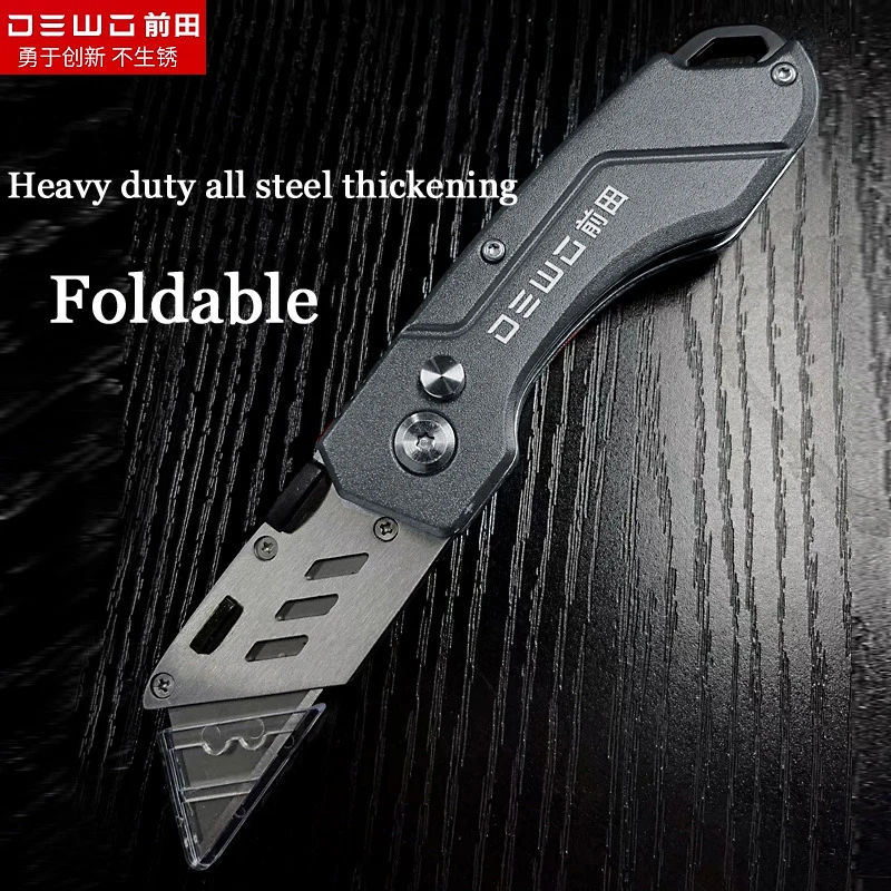 Stainless steel utility knife heavy duty all steel thickened Premium folding wallpaper knife industry grade cable stripping нож