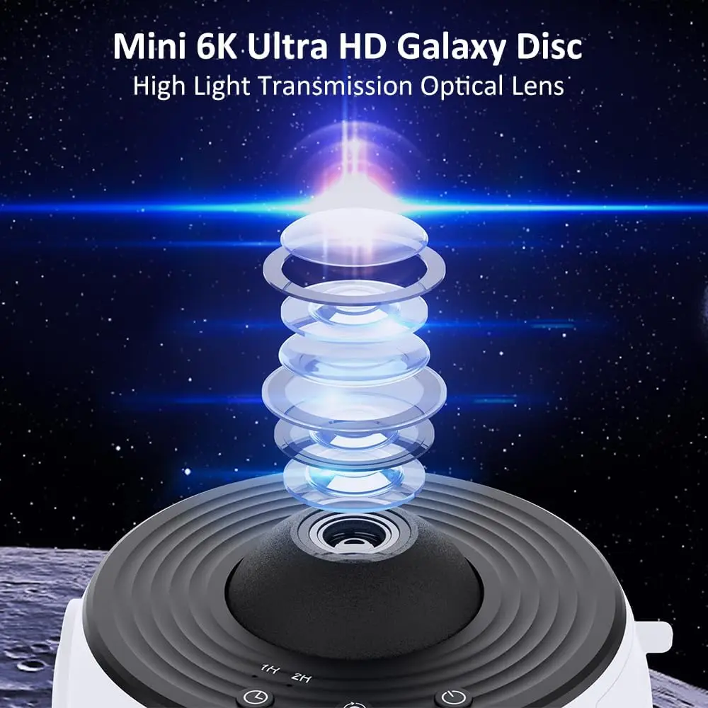 Galaxy Projector Night Light for Room Decoration, Planetarium Lamp, Star Sky Projection Lamp, Rotação 360 °