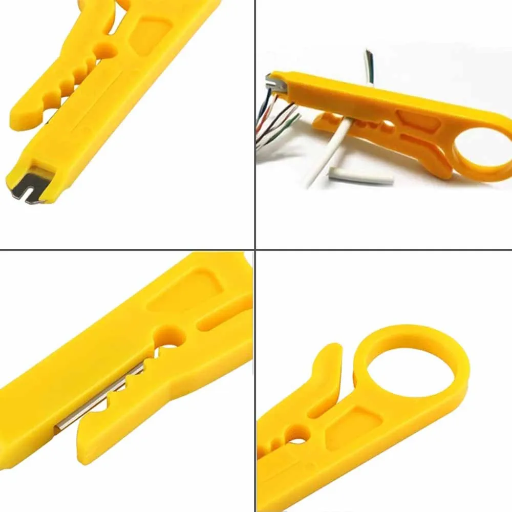 

Crimping Cable Cutter Stripper Mini Pliers Stripping Tool Black Blue Portable Wire Cutter Yellow 9cm / 3.53\\\\\\\\\\\\\\\" New