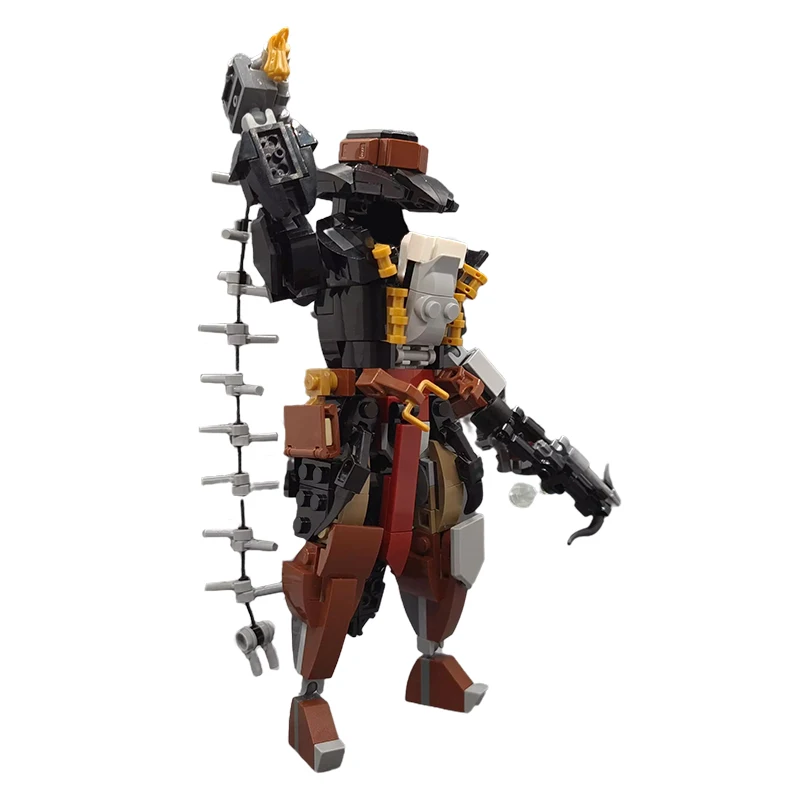 DIY Anime Game Armor Action Figure Witch Hunter Mech Suit Building Block Set Warriors Solider Mecha Robot Brick Model Toy Gift