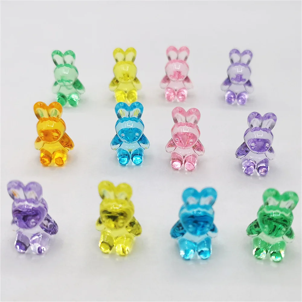 10/20/50 قطع 24*14*11 مللي متر أكريليك صغير شفاف شكل أرنب قطع اللعبة لملحقات ألعاب الطاولة