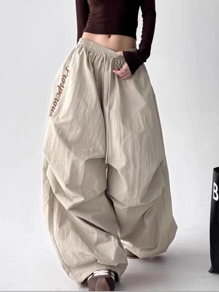 American Y2k Paratrooper Pants Women Hop Oversize Loose High Waist Cargo Pant Harajuku Summer Retro Streetwear Bf Trousers