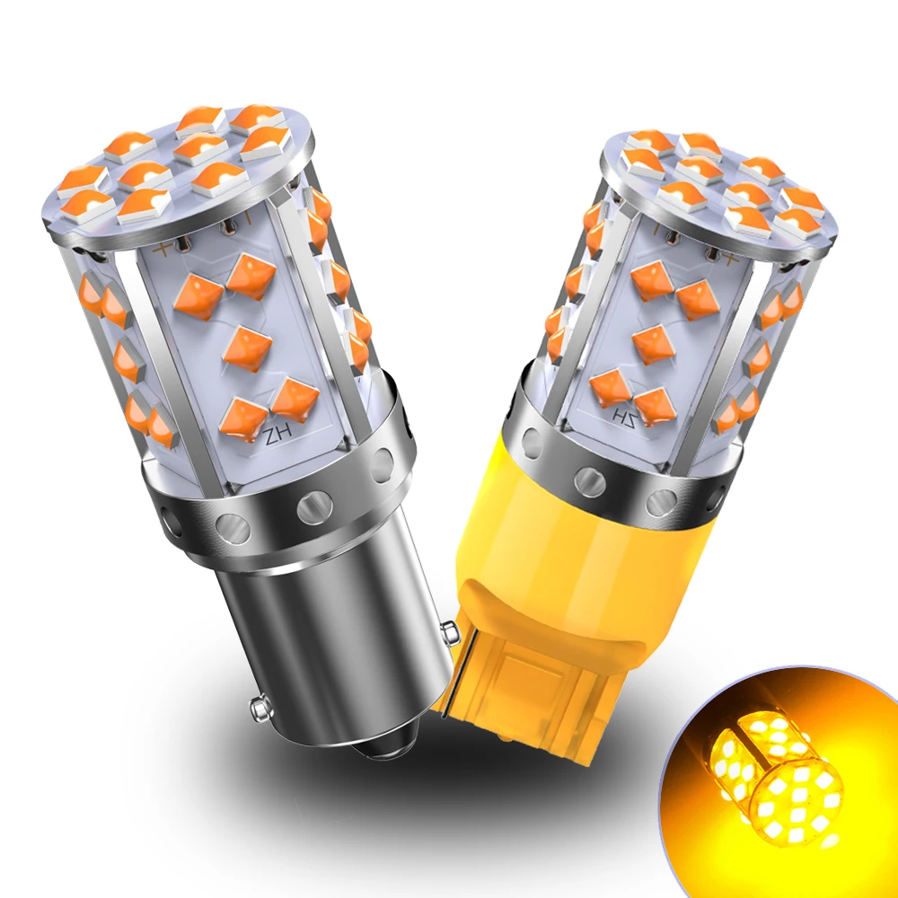 

2pcs P21W PY21W T20 1156 BA15S Led Canbus Turn Signal Lamp BAU15S Light Auto W21W WY21W 7507 7440 7440NA Tail Bulb Car Diode 12V