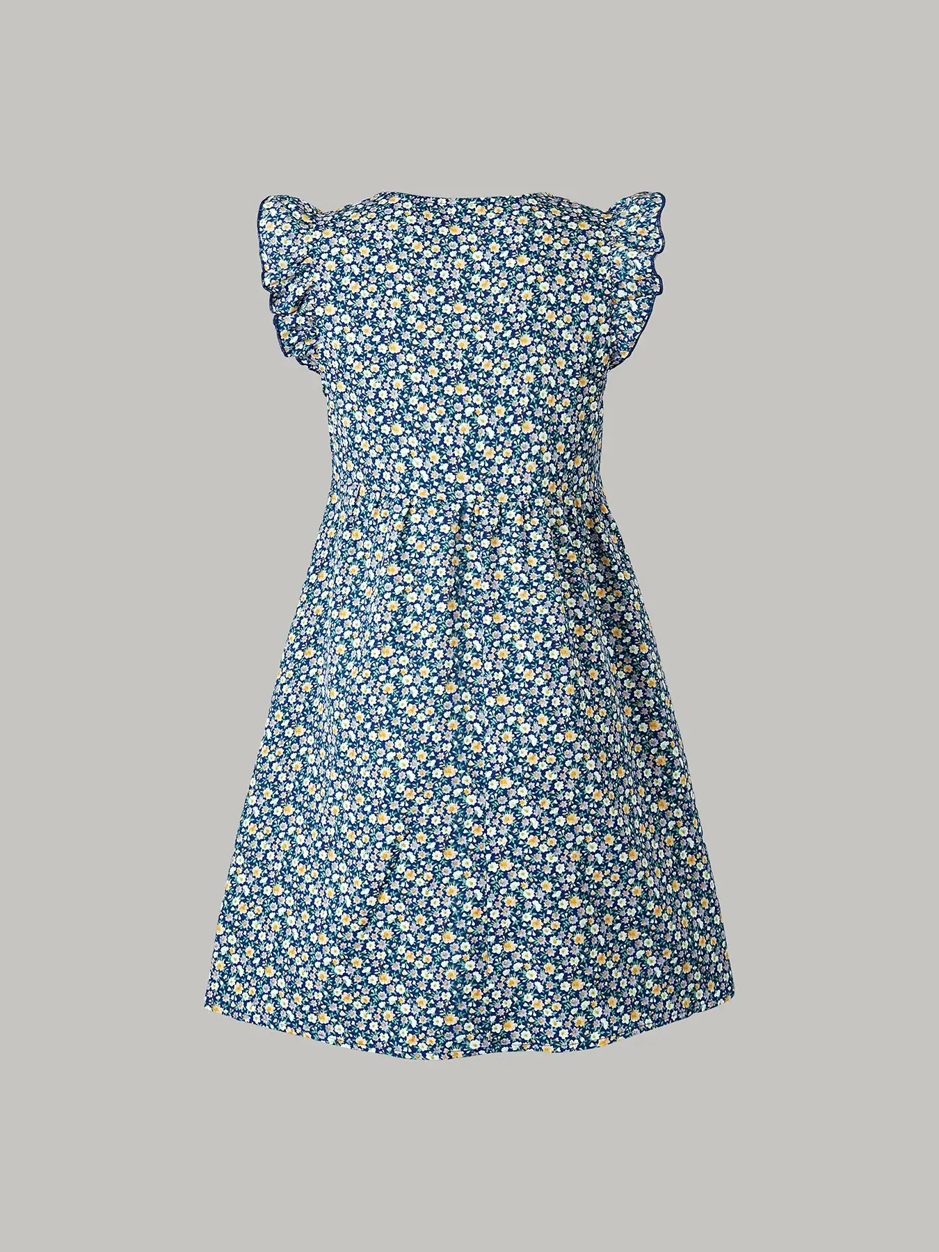 Lässiges Kleid mit V-Ausschnitt für Damen, Sommerkleid mit Blumenmuster, knielanges Urlaubskleid, elegantes Kleid mit Rüschen und kurzen Ärmeln, Boho-Kleid, Dropshipping. – Detail 2