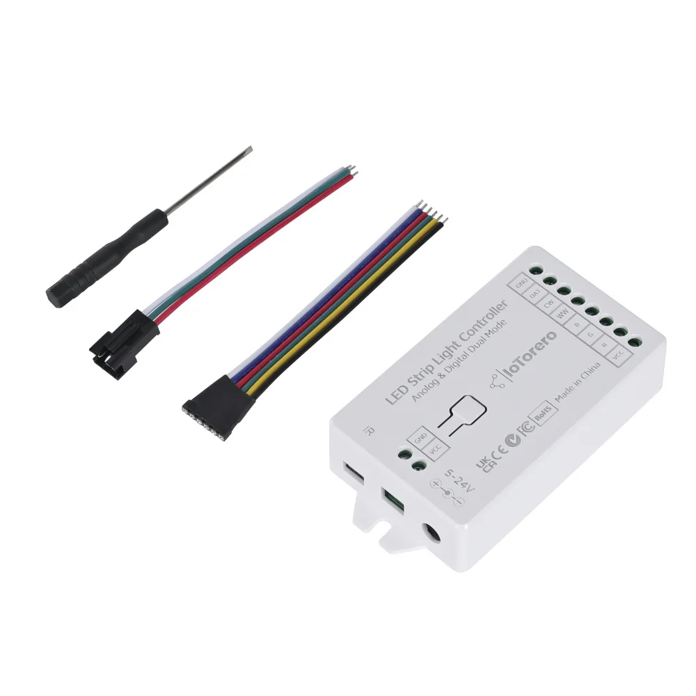 IoTorero WLED PWM RGBCCT & adressierbarer Dual-Mode-Streifencontroller funktioniert mit Home Assistant