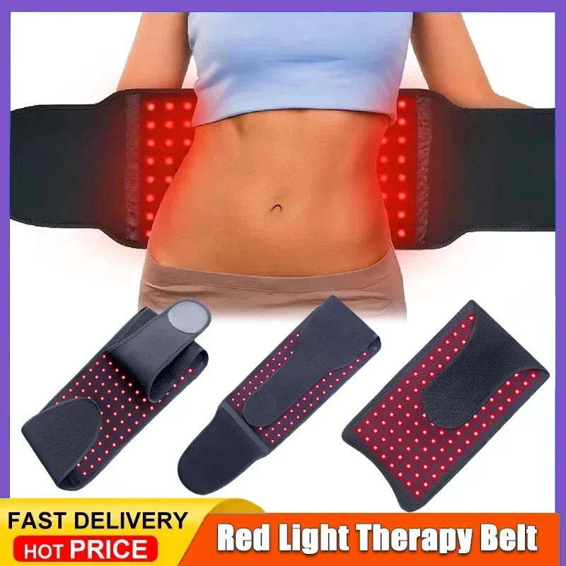 

Pain Relief Red Light Therapy Waist Belt with 120 LEDs for Blood Circulation Relaxation Heating and Waist Care 2025 New