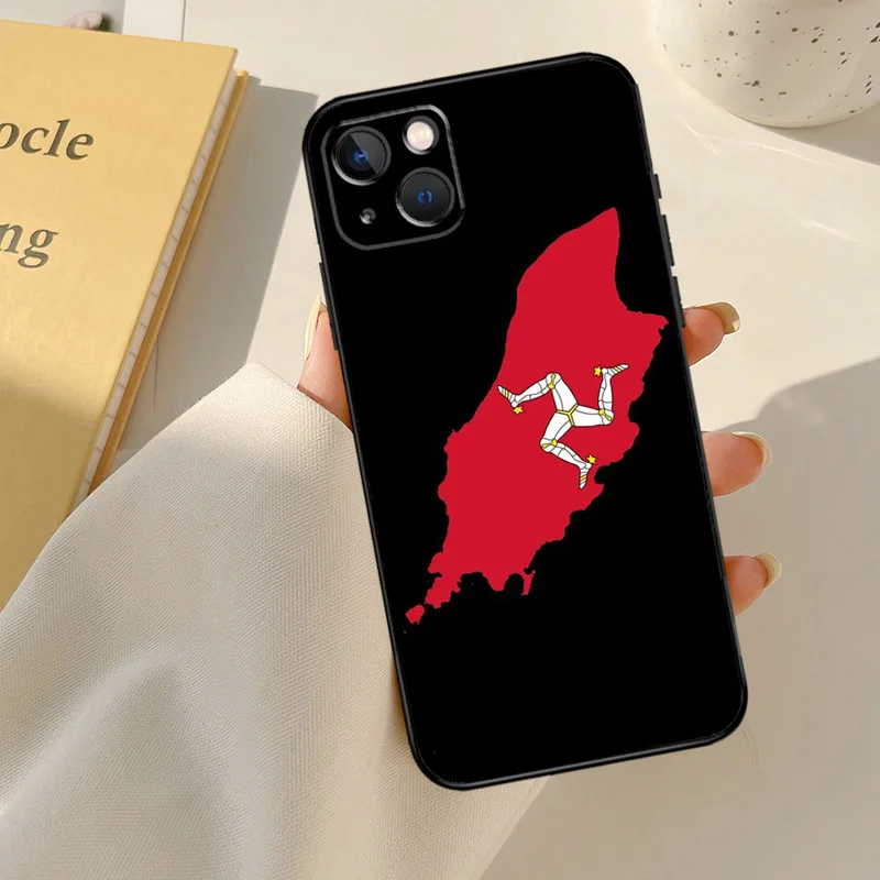 Isle of Man Coat of Arms Phone Case For iPhone 12 11 13 14 15 16 Pro Max Plus X XR XS Max 12 13 Mini Cover