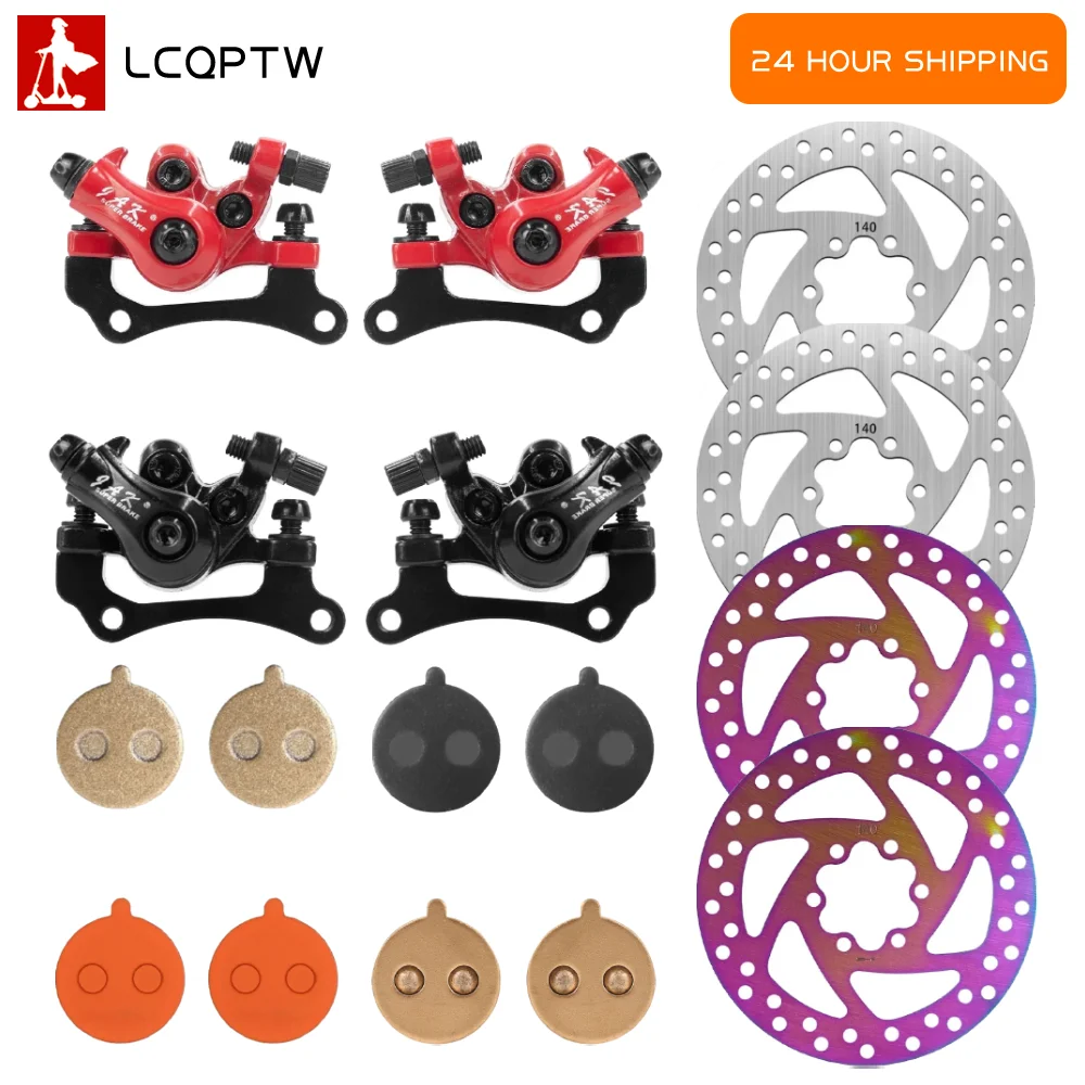 Brake Caliper Brake Pads 120mm Disc Brake Rotor Kit for VSETT 9 9+ Electric Scooter Braking System Replacement Parts Accessories